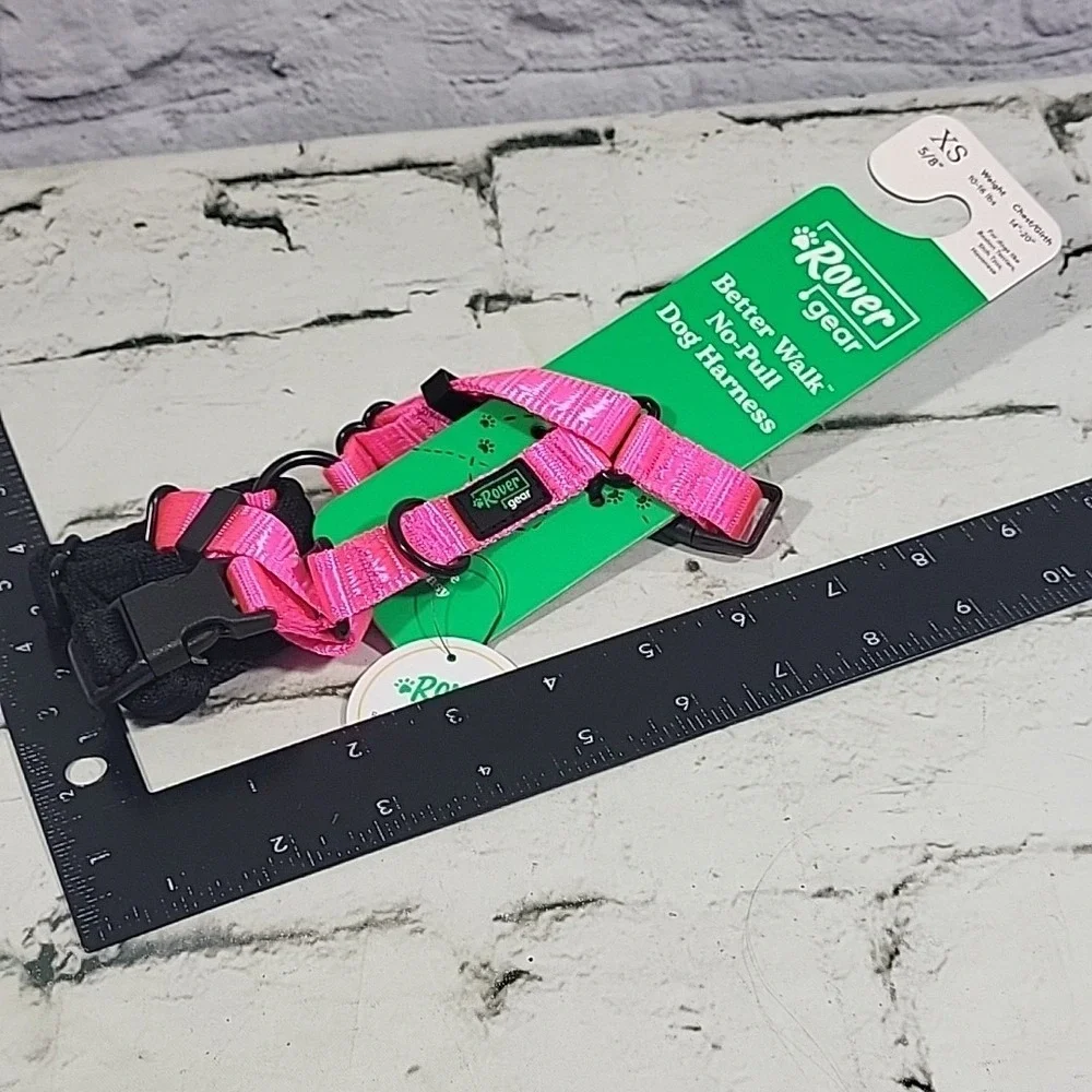 Rover Gear Better Walk No-Pull‎ Dog Harness Size XS Hot Pink 10-16Lbs New